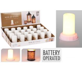 Sviečka vklad LED teplé biele 7,5x7,5x9 cm baterky