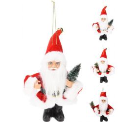 Ozdoba závesná Santa 13 cm mix