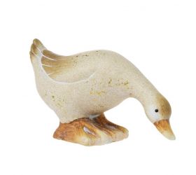 Postavička kačka 14,1x6,3x8,3cm keramika biela