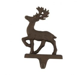 Vešiak 1-háčik jeleň 13,5x11,5x20,2cm liatina hnedá