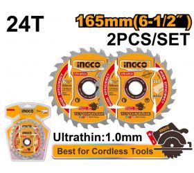 Kotúč pílový na drevo 165mm, 24z, sada 2ks INGCO INDUSTRIAL KLC