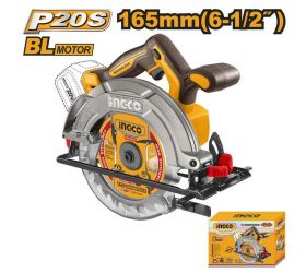 Píla okružná bezkartáčová 165mm CSLI1652 INGCO AKU 20V P20S, bez akumulátora a nabíjačky