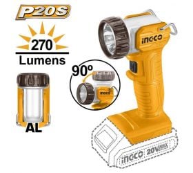 Lampa pracovná CWLI2038 INGCO AKU 20V P20S INDUSTRIAL, bez akumulátora a nabíjačky