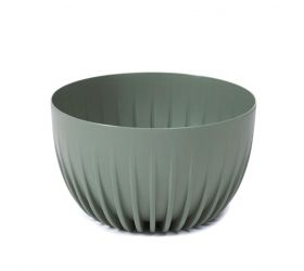 Kvetináč plastový, priemer 240mm, MIRA, sivozelený, výška 140mm