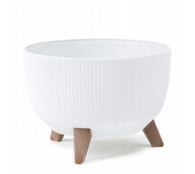 Kvetináč plastový, priemer 330mm, ROMA JUMPER, biely