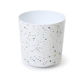 Kvetináč plastový, priemer 255mm, SOLO, terrazzo, výška 269mm
