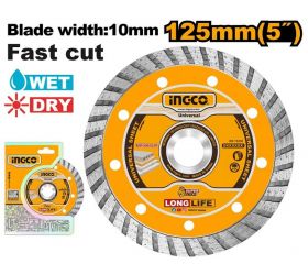 Kotúč diamantový o125x22,2 mm TURBO INGCO KLC