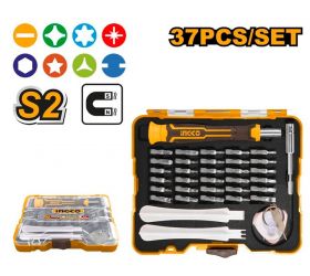 Skrutkovač jemný s bitmy S2 sada 37ks INGCO Industrial KLC