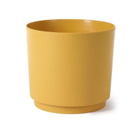 Kvetináč plastový, priemer 125mm Aura, okrový, výška 113mm