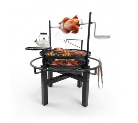 Ohnisko s grilom oceľové kruh 60 cm pevné GARDENKUS KLC