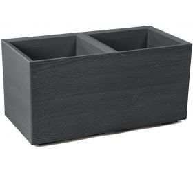 Truhlík, kvetináč 390x780mm, KARO, antracit, výška 394mm, na kolieskach