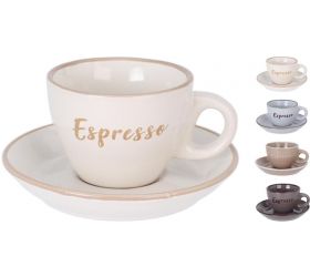 Šálka s podšálkou 100 ml sada espresso keramika, mix