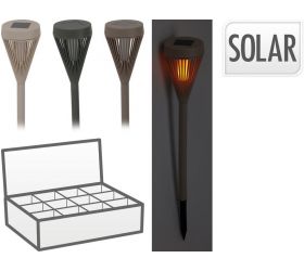 Lampa solárna fakľa, 7,5x43cm, LED, mix