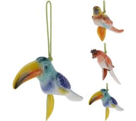 Zvonkohra vták 16cm, porcelán, mix