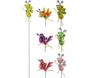 Dekorácia zapichovacia, hmyz, 62cm, plast/kov