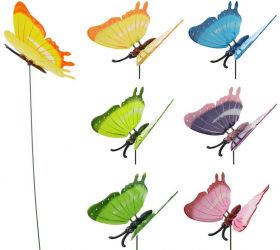 Dekorácia zapichovacia motýľ 67 cm plast