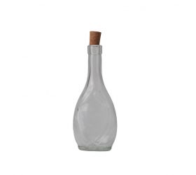 Fľaša sklenená, 250ml, IKONA, s korkovým uzáverom