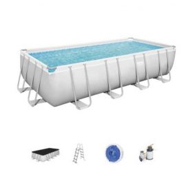Bazén 549x274x122 cm Bestway Power Steel, 56466, piesková filtrácia, rebrík, dávkovač, plachta