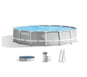 Bazén Intex® Prism Frame Premium 26724, kartušová filtrácia, rebrík, krycia plachta, spodná plachta, 457x107cm