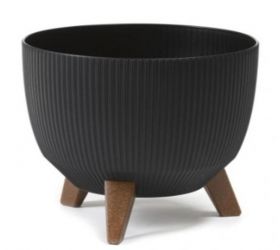 Kvetináč plastový, priemer 290mm, ROMA JUMPER, čierny
