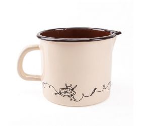 Hrnček 12cm/1L s výlevkou dekor Linea