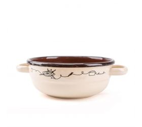 Misa sedliacka smaltovaná 22 cm/1,5l dekor Linea
