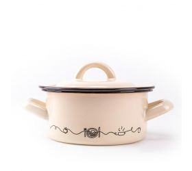 Kastról smaltovaný s pokrievkou 22cm/4,0L, dekor Linea