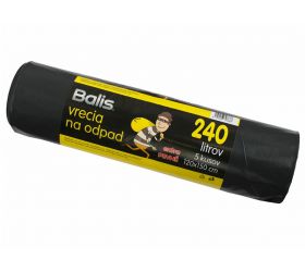 Vrecia na odpad LDPE 80my, 240l, 5ks