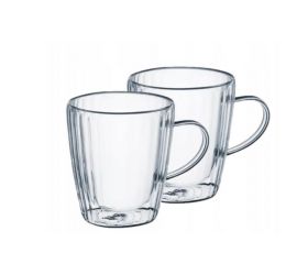 Hrnček sklo dvojstenny CURLY 250ml sada 2ks