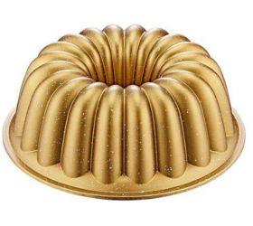 Forma na bábovku 25cm liaty hlinik zlatá KLC