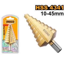 Vrták stupňovitý na kov s titanovým povrchom 10-45mm INGCO
