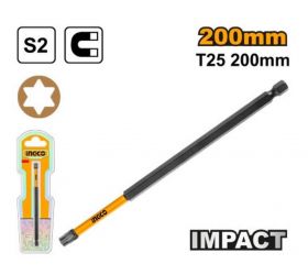 Bit s magnetickým hrotom T25, 200mm INGCO INDUSTRIAL
