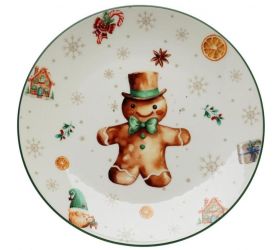 Tanier plytký vianočný 19 cm porcelán