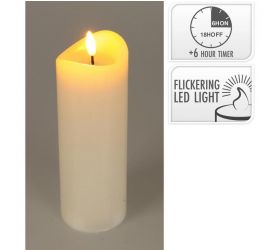 Sviečka LED 7x15 cm s časovačom ivory