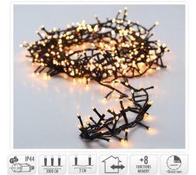 Svetlo vianočné 1500 LED extra teplé biele, s časovačom, s funkciami, na 330 cm stromček, vonkajšie/vnútorné