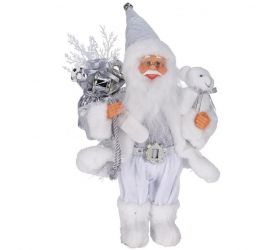 Postavička Santa LED 30 cm strieborný