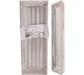 Podnos 14x40 cm drevo biely 