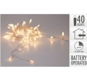 Svetlo vianočné 40 LED teplé biele s časovačom vnútorné