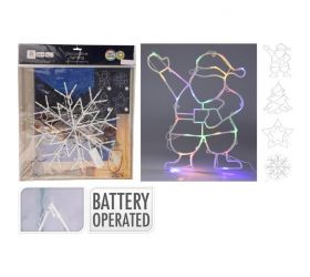 Dekorácia na okno s prísavkou 24 LED farebná mix
