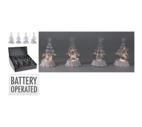 Dekorácia stromček LED 16 cm teplá biela mix