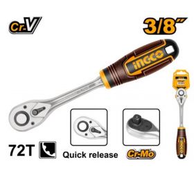 Račňa 3/8" Cr-Vm 200mm, 72 zubov INGCO INDUSTRIAL