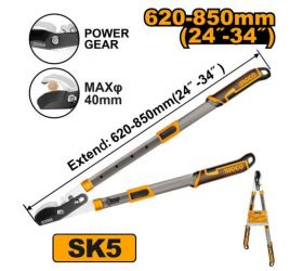 Nožnice záhradné na konáre teleskopické 62-85cm INGCO INDUSTRIAL
