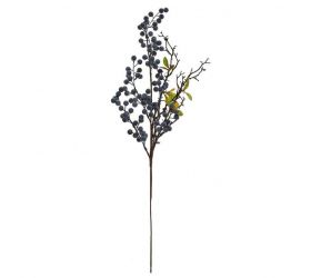 Ozdoba zapichovacia konár+bobule modré 62 cm
