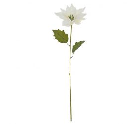 Ozdoba zapichovacia vianočná ruža 60 cm biela