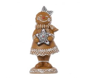 Postavička dievča perník 16,5 cm hnedá