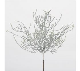 Ozdoba zapichovacia korál zeleno-biely 26 cm