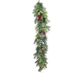 Girlanda vianočná 110 cm čečina+bobule+šišky