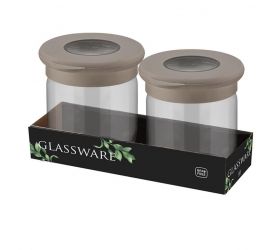 Dóza na potraviny 425ml 2ks, sklenená, s vekom