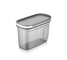Dóza na sypké potraviny plastová, 1,2l, posuvný uzáver, s mierkou