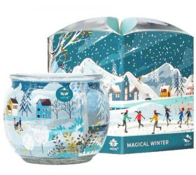 Sviečka vonná MAGICAL WINTER 90g v skle dubové drevo